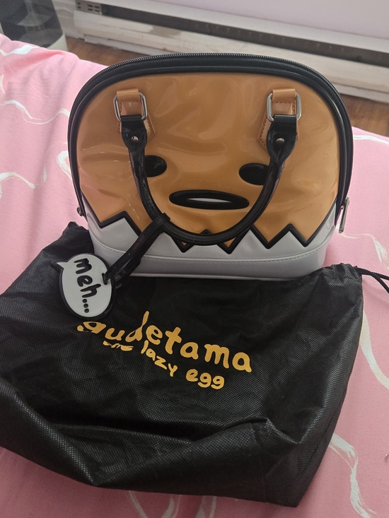 Handbags - Gudetama Yellow & White Mini Handbag - Sanrio